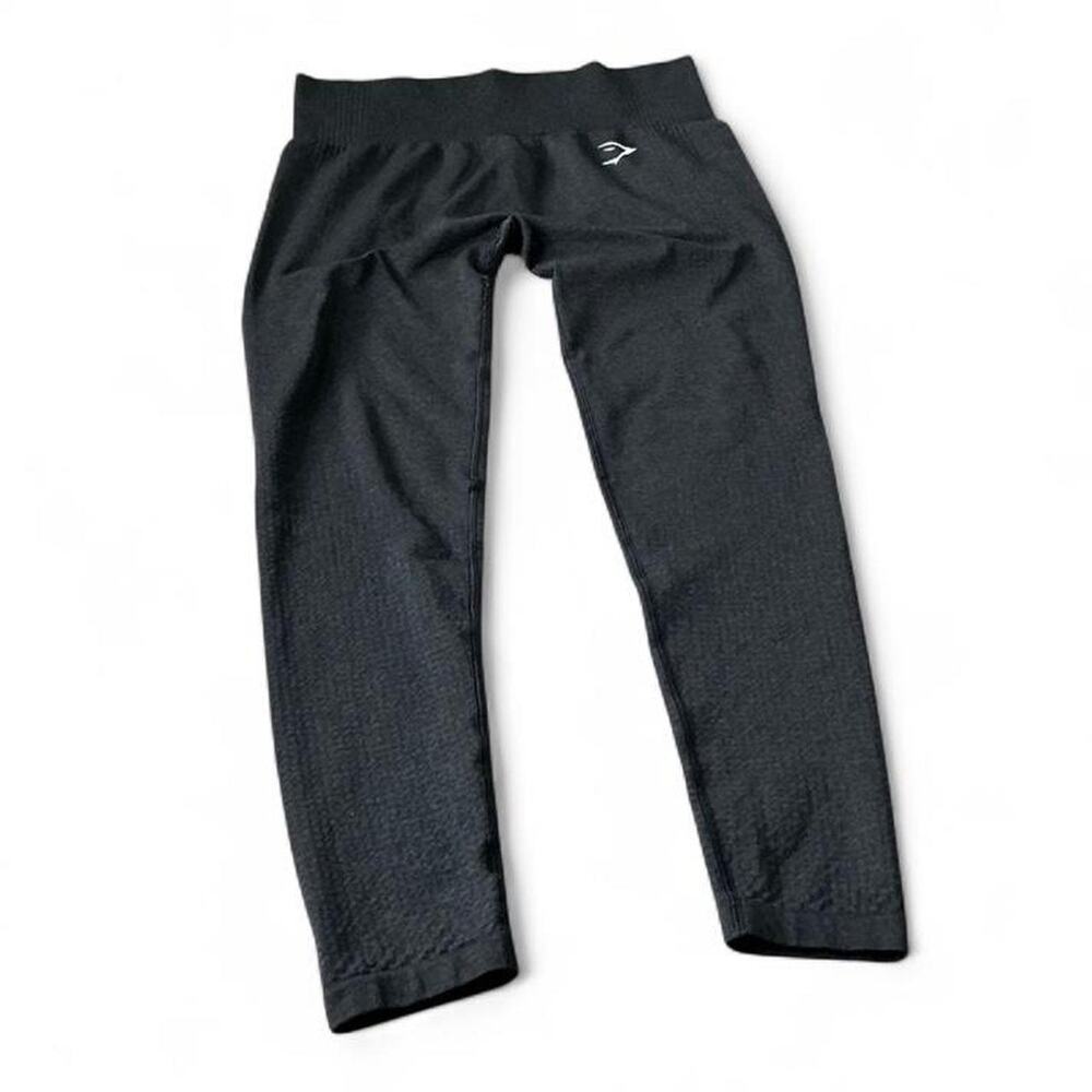 Gymshark Charcoal Gray Mid Rise Workout Leggings – Waist 27”